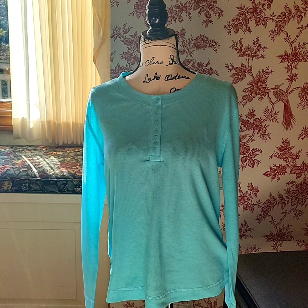 5-Button Henley Thermal Shirt
